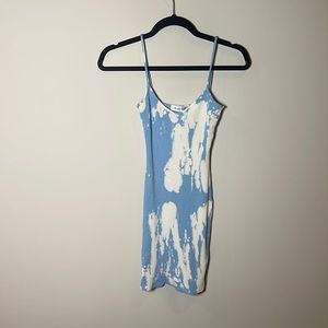 Blue/bleached small mini dress